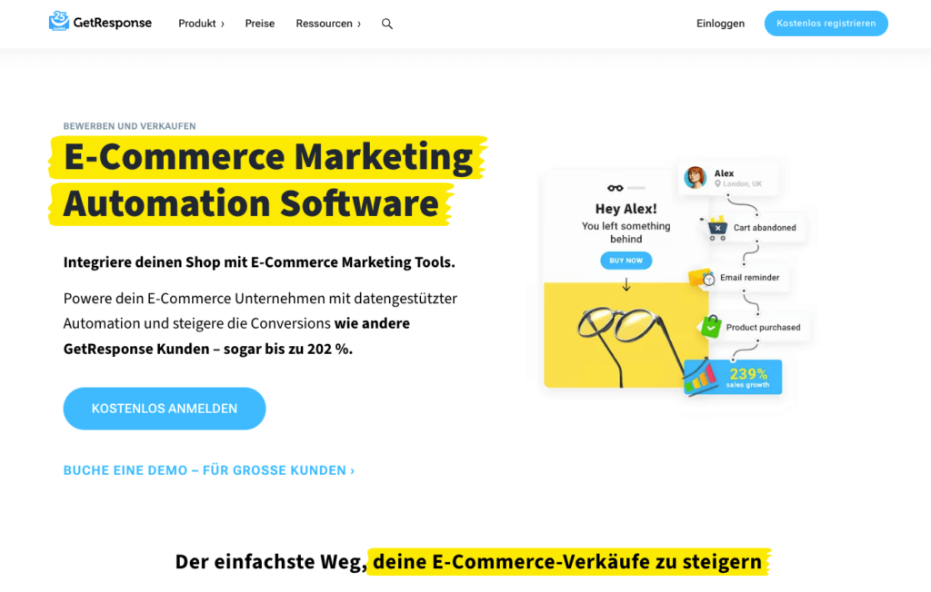 getresponse ecommerce