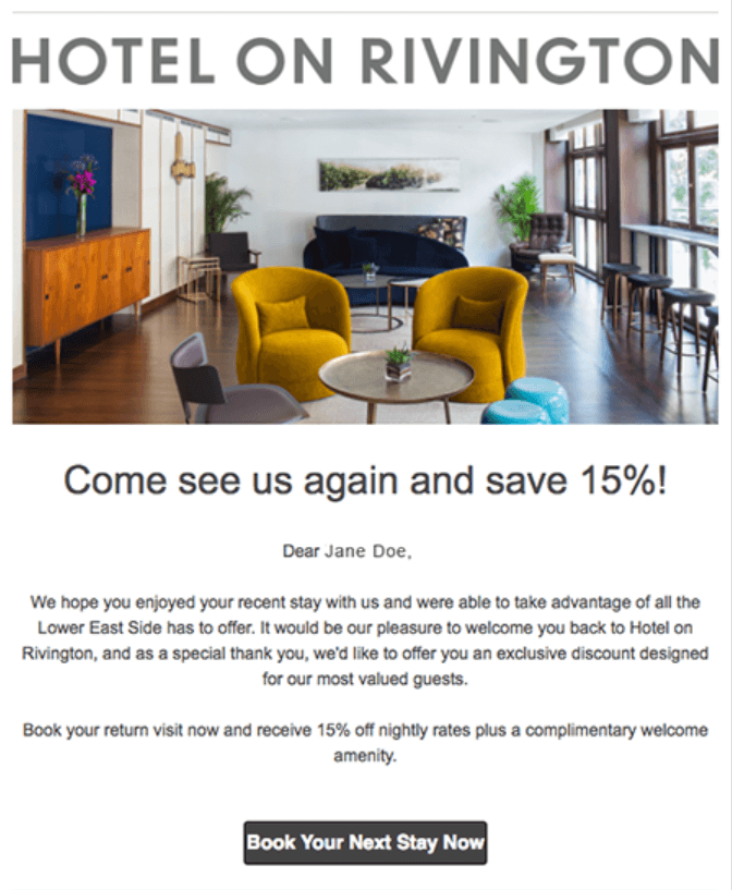 hotel loyalty email