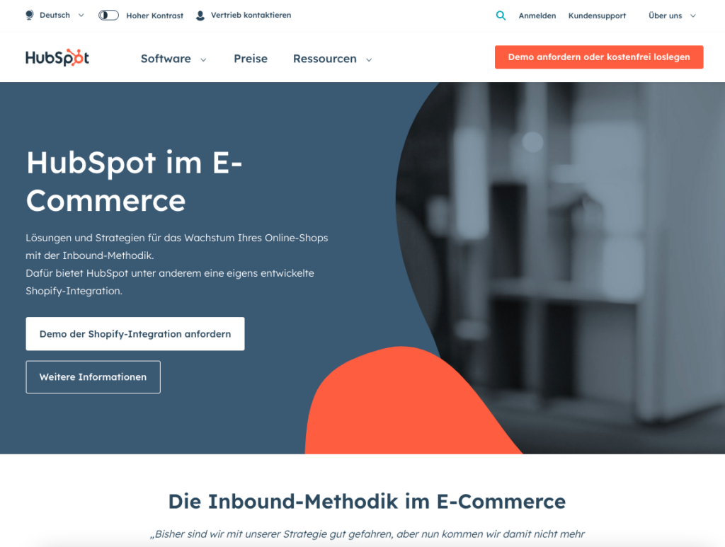 hubspot e-commerce