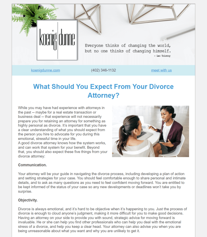 Koenig | Dunne legal tips newsletter