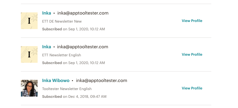 mailchimp list management