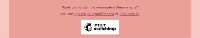 Mailchimp "Update your preferences" link