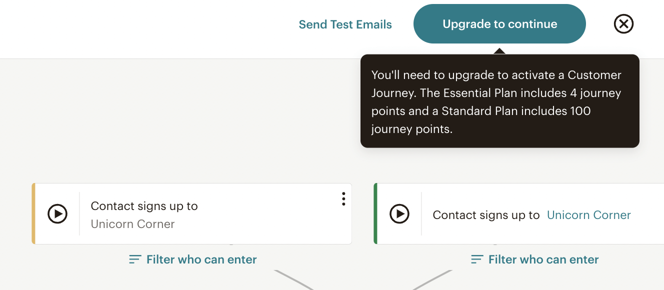 Mailchimp upgrade plan