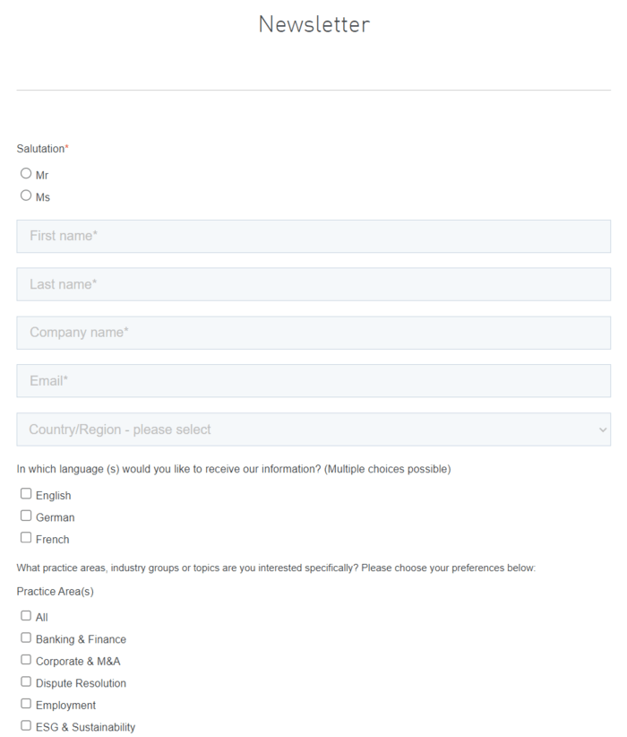 MLL Legal subscriber preferences