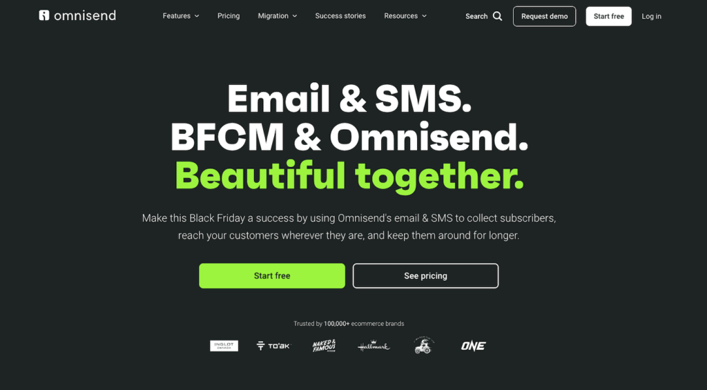 omnisend homepage
