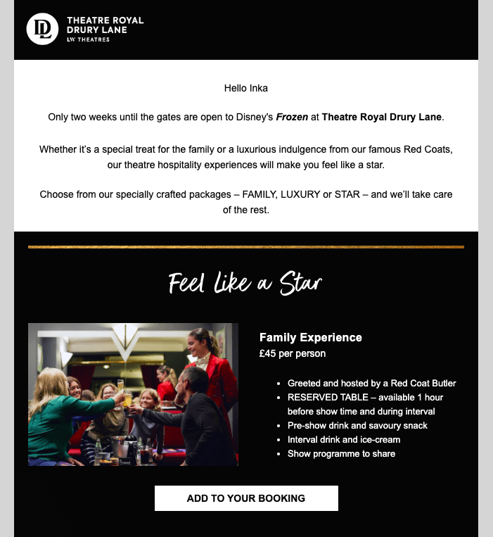 theatre countdown email