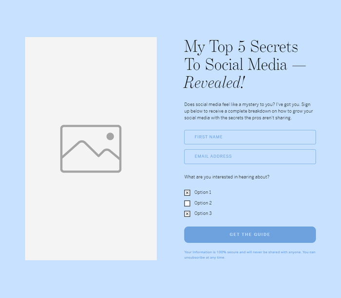 Flodesk landing page template
