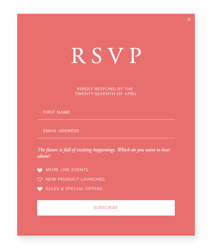 Flodesk popup form template