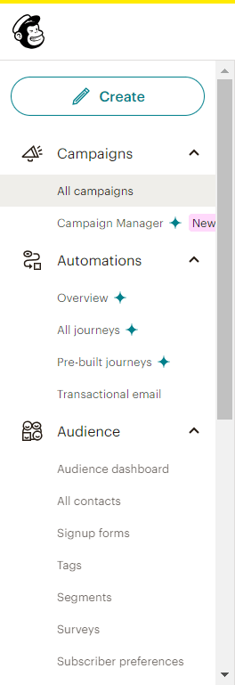 Mailchimp sidebar