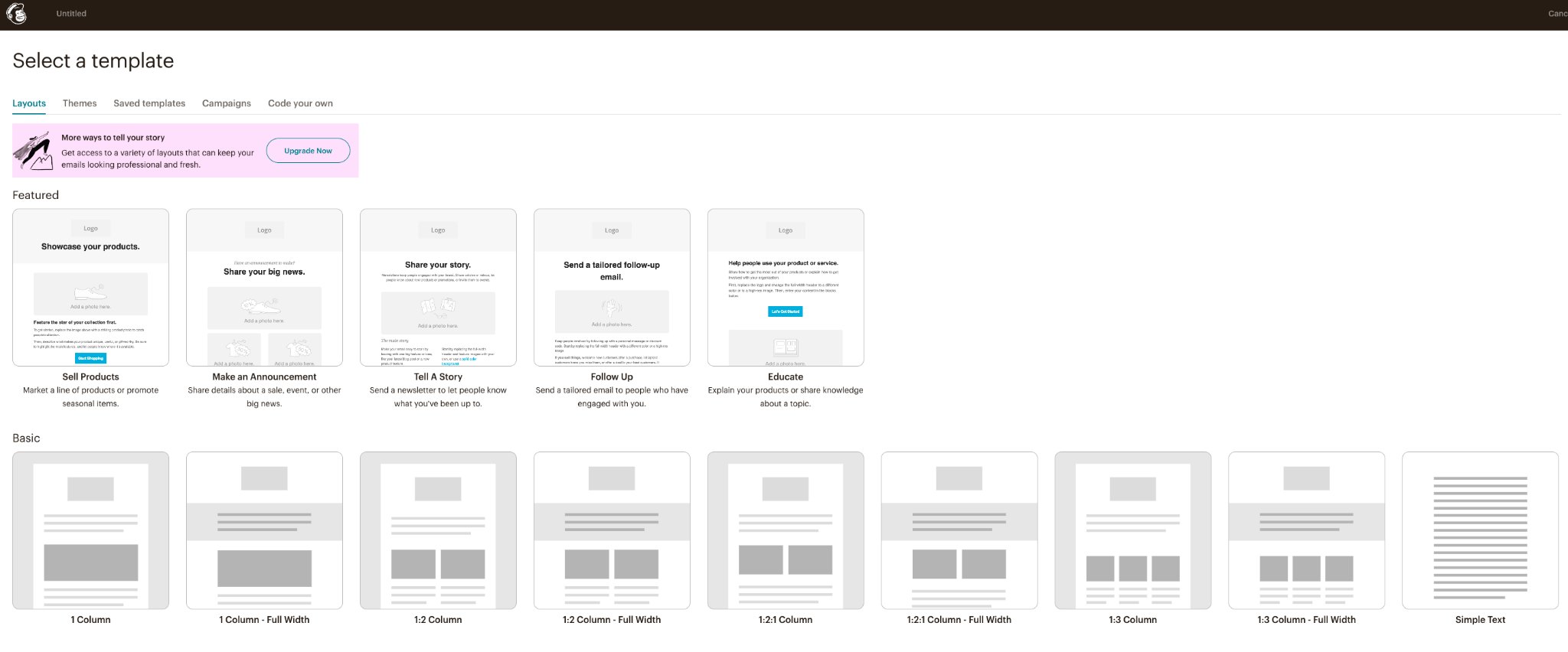 Mailchimp templates