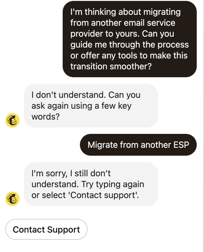 Mailchimp chatbot 