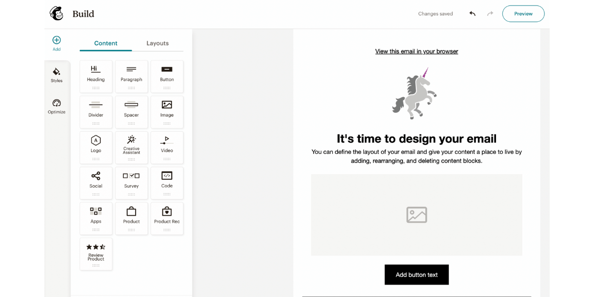 Mailchimp Email Builder