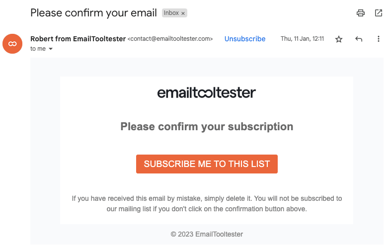 double opt in email