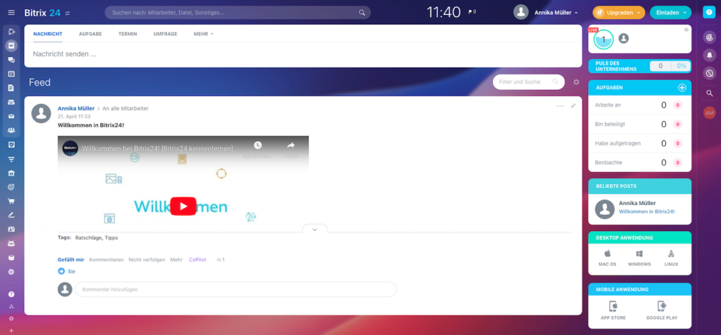 bitrix24 dashboard
