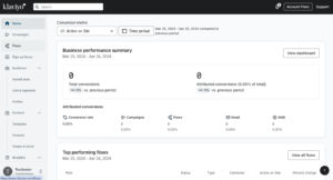 klaviyo dashboard