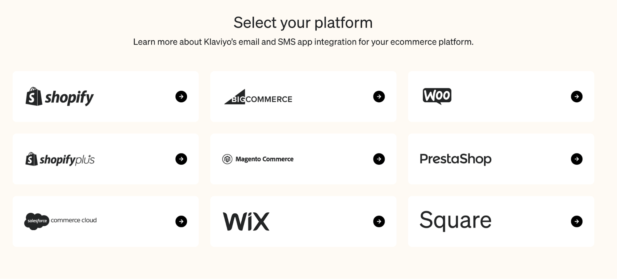 klaviyo ecommerce integrations