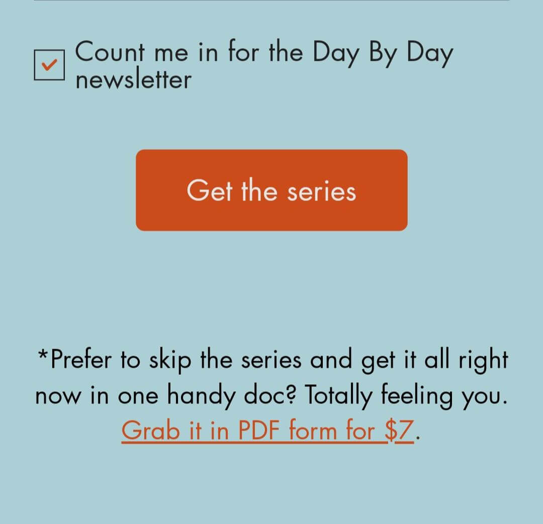 email-based course with price anchor microcopy