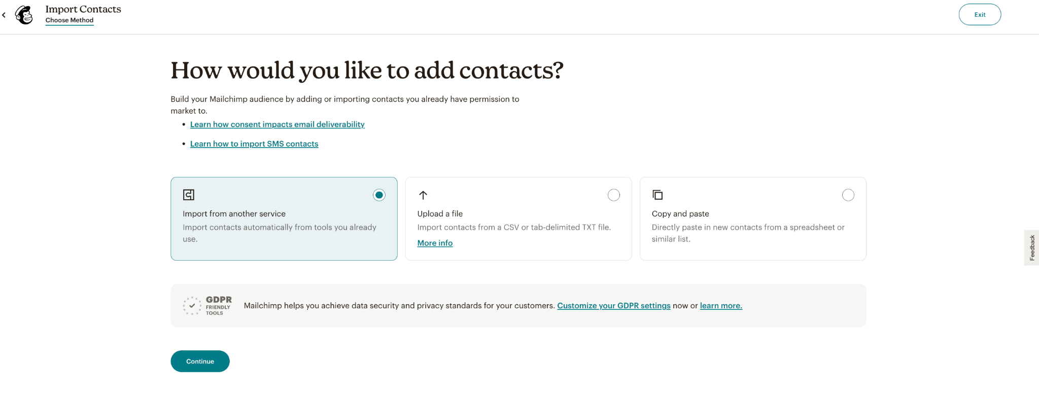 Mailchimp tutorial add contacts
