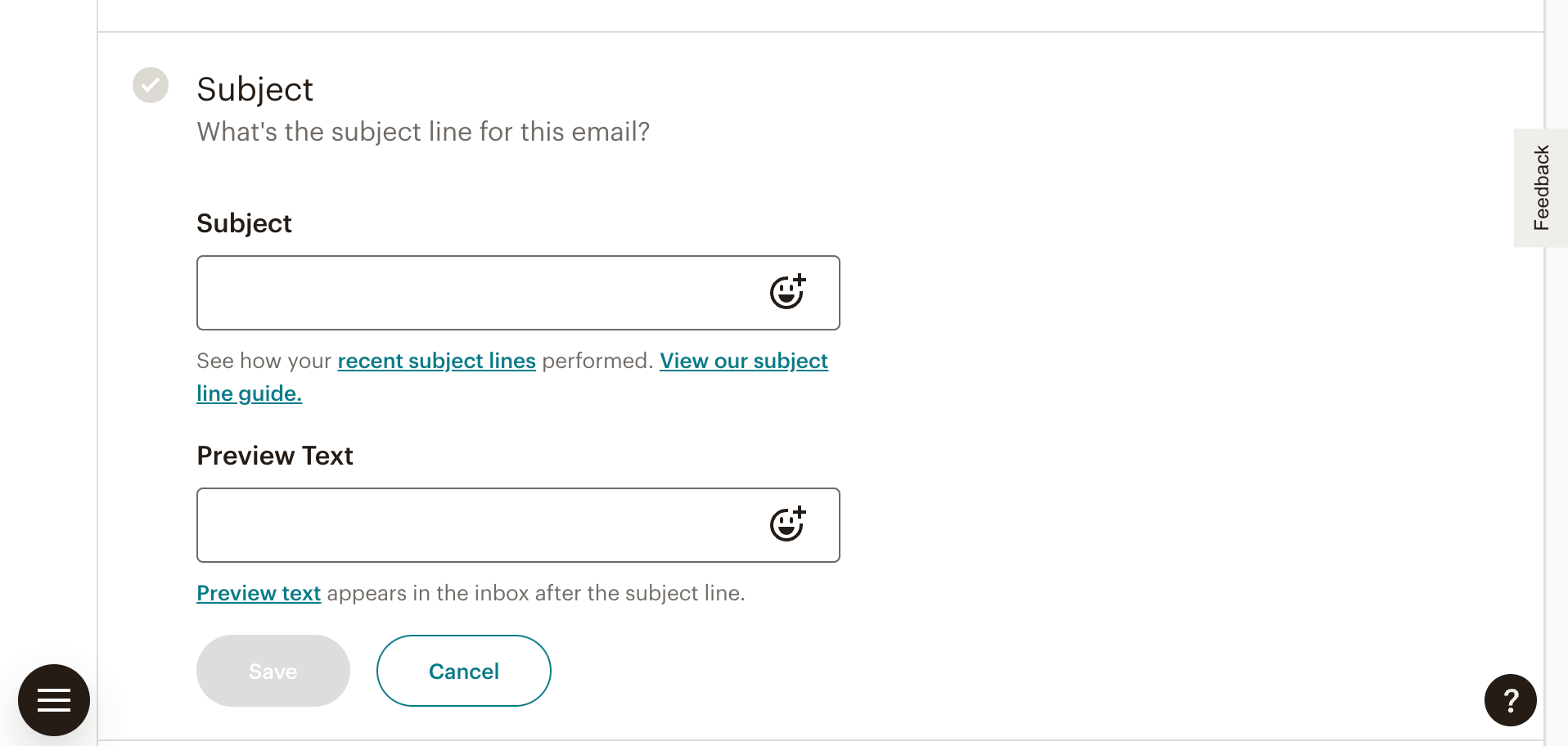 Mailchimp tutorial subject line