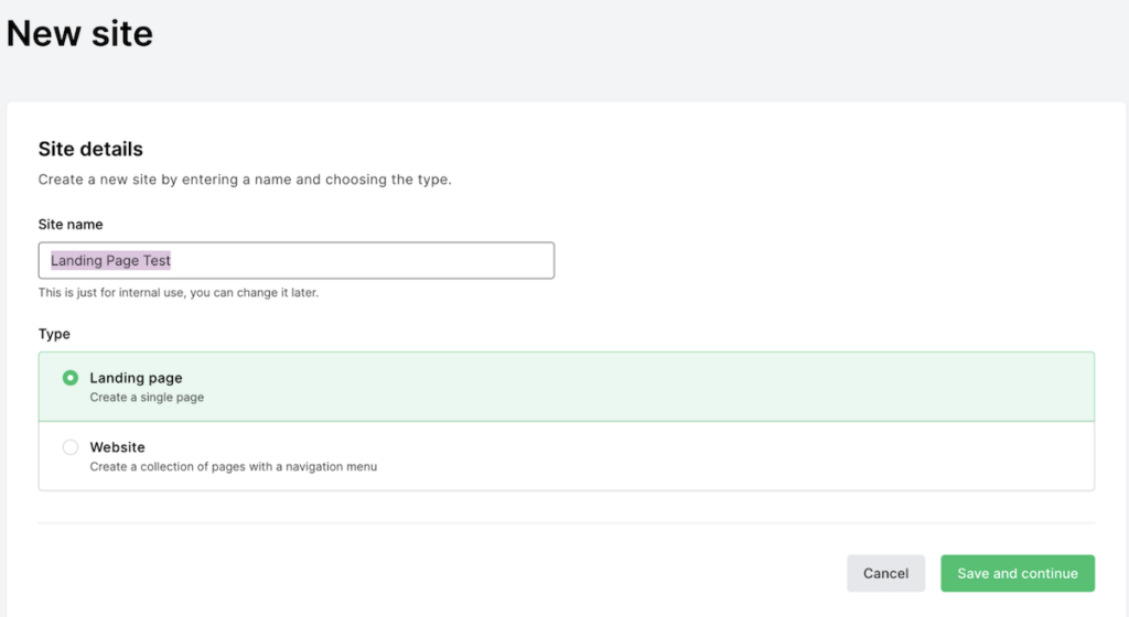 mailerlite landing page