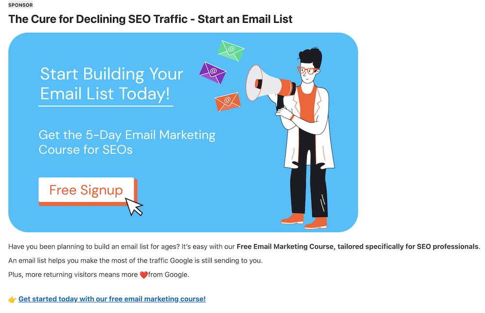 sponsored ad example