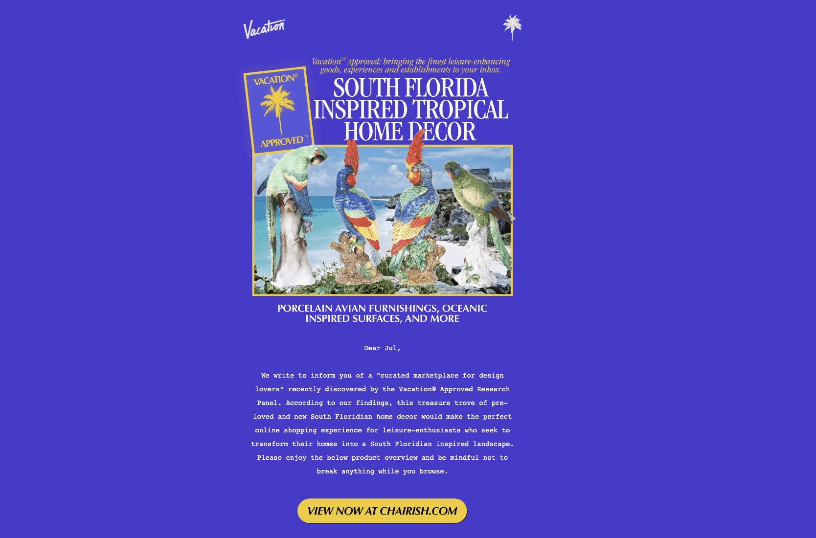 vacation inc email brand identity