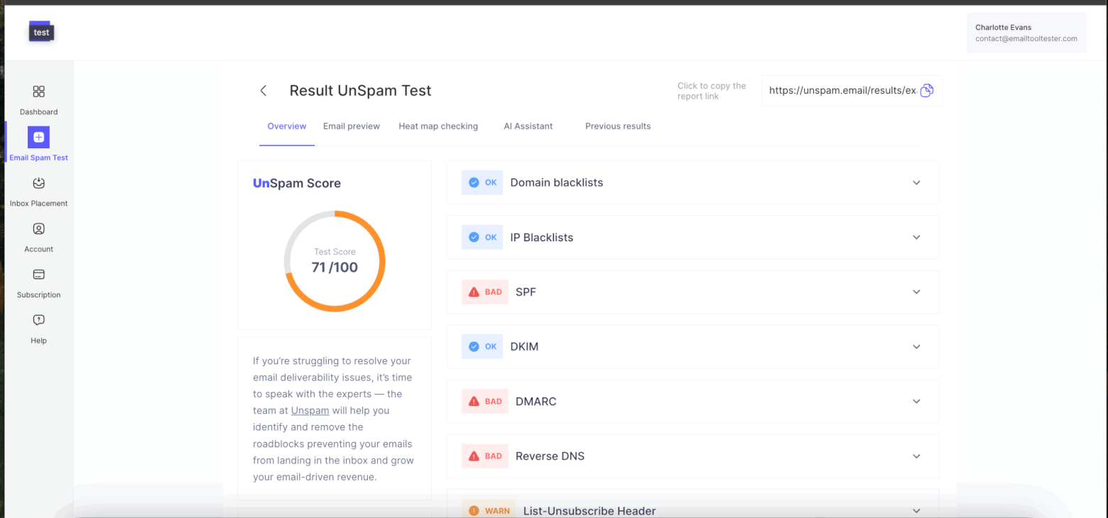 Unspam deliverability 