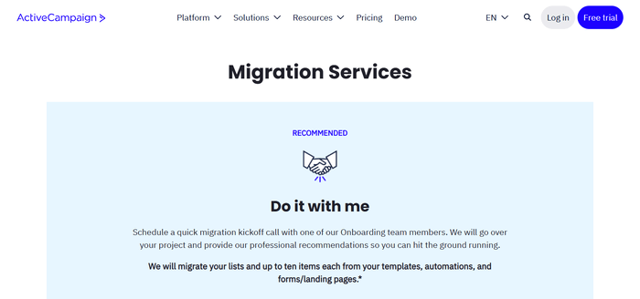 ActiveCampaign migration services