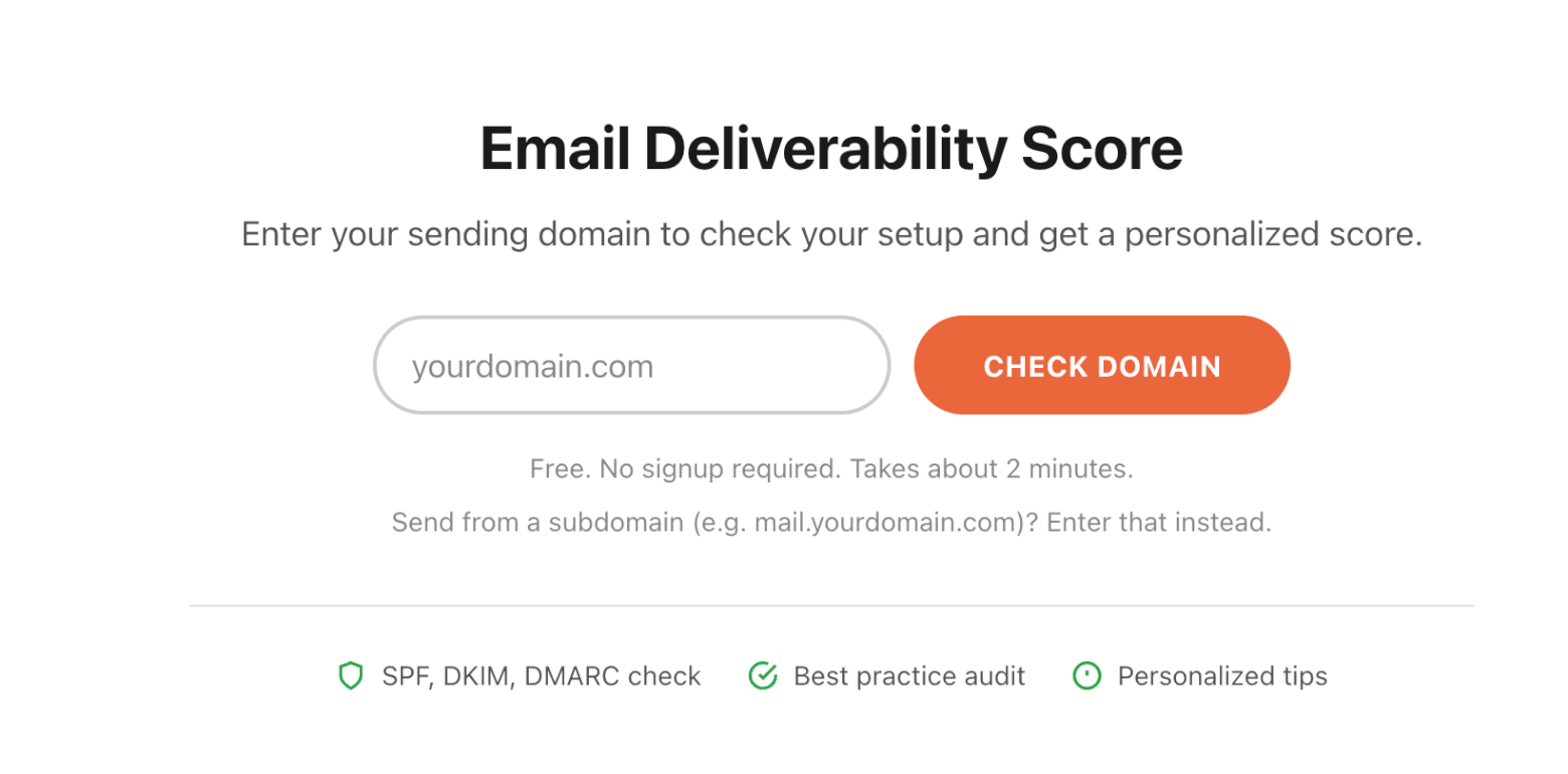 email deliverability score