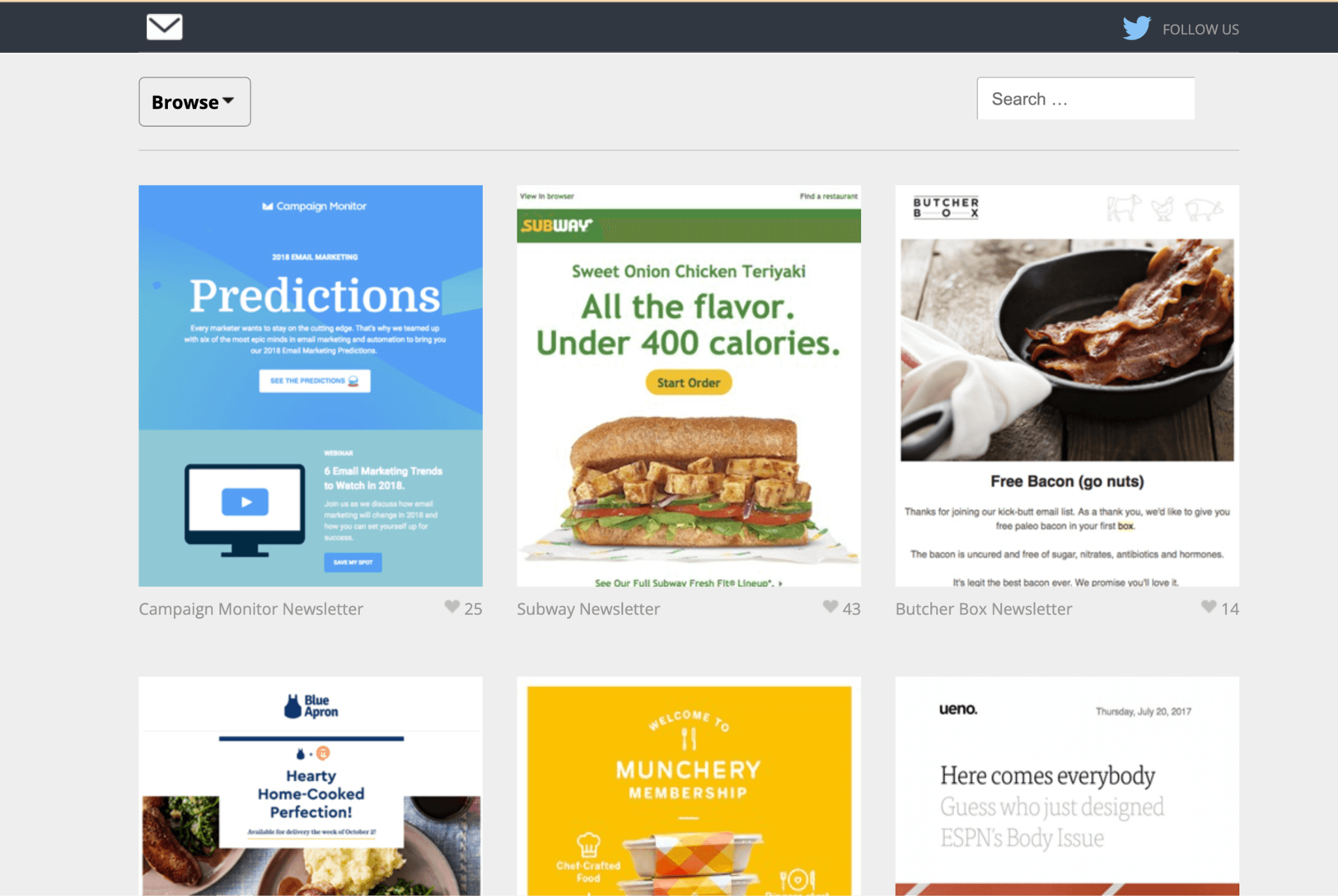 Email Gallery Homepage