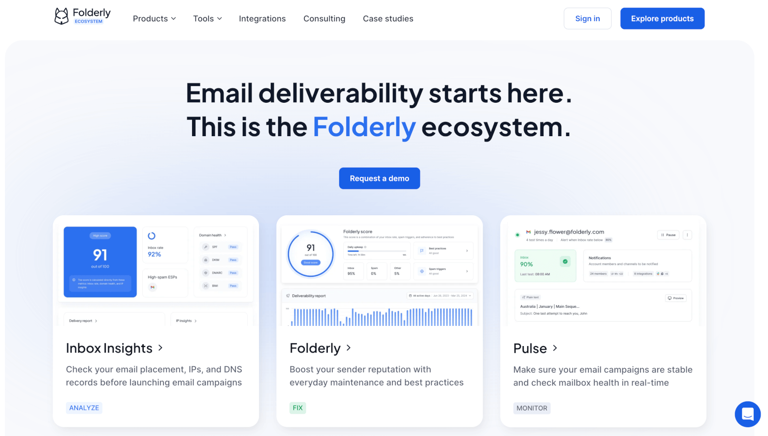 folderly homepage