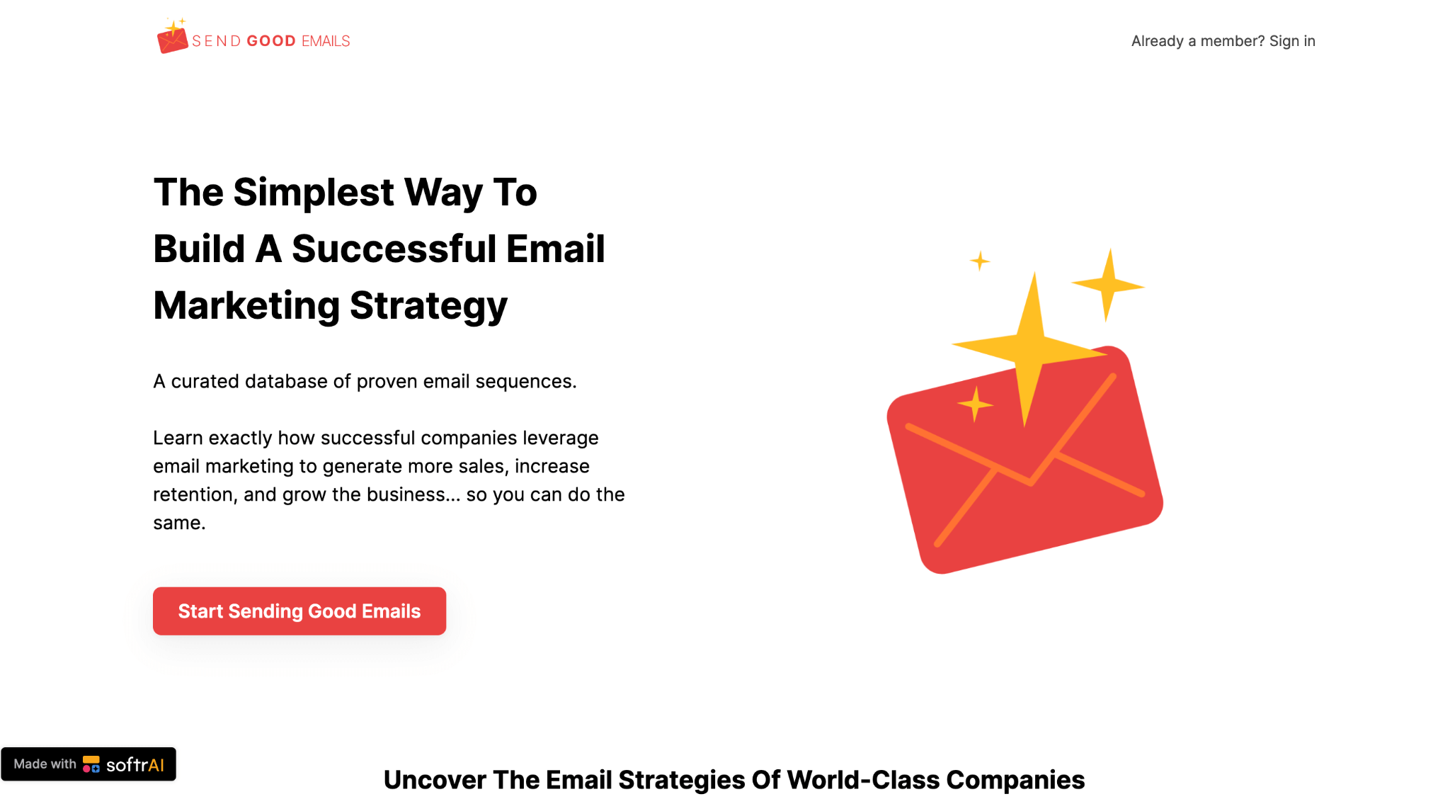 Send Good Emails Homepage