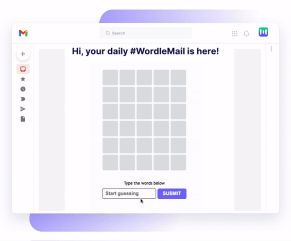 Wordle gamified email