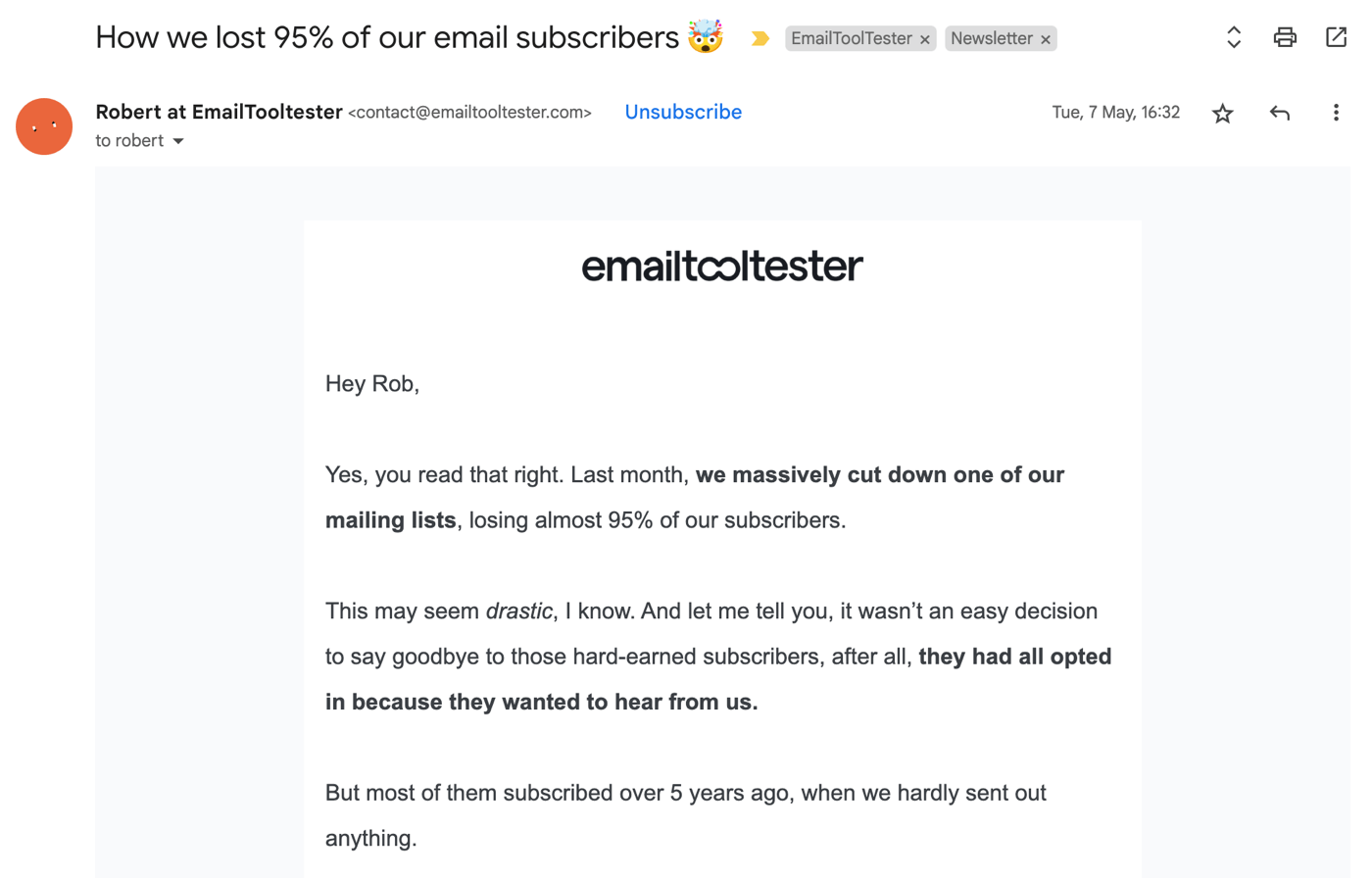 emailtooltester newsletter