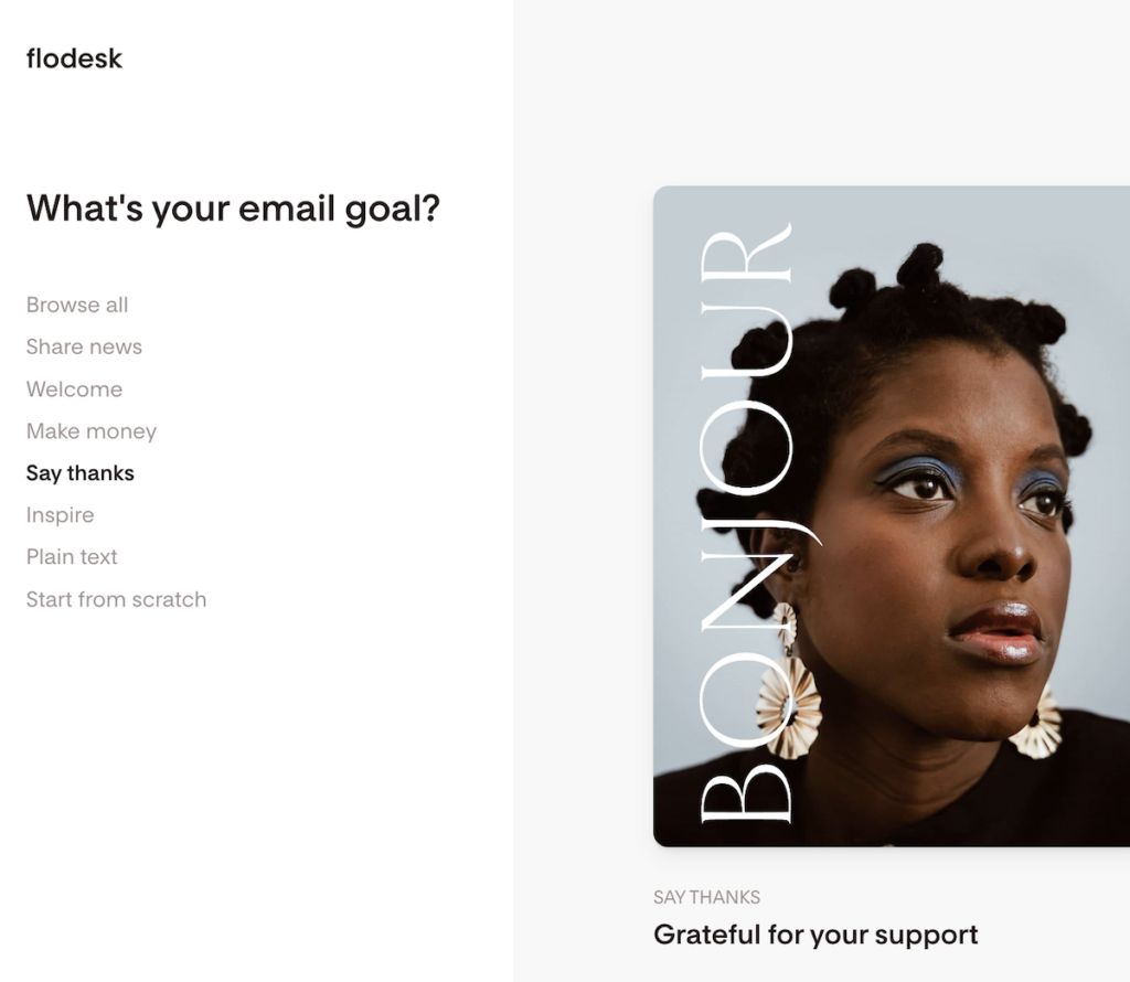 flodesk campaign types