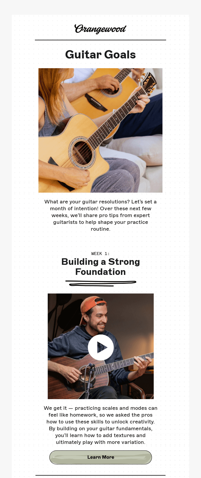 guitar educational email 