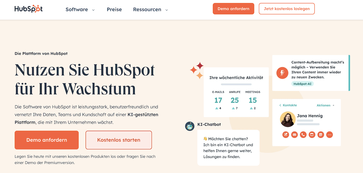 hubspot homepage
