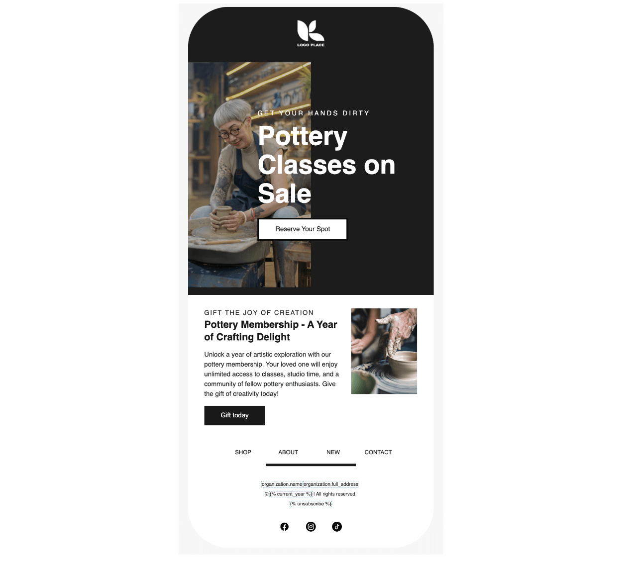 Klaviyo membership email template