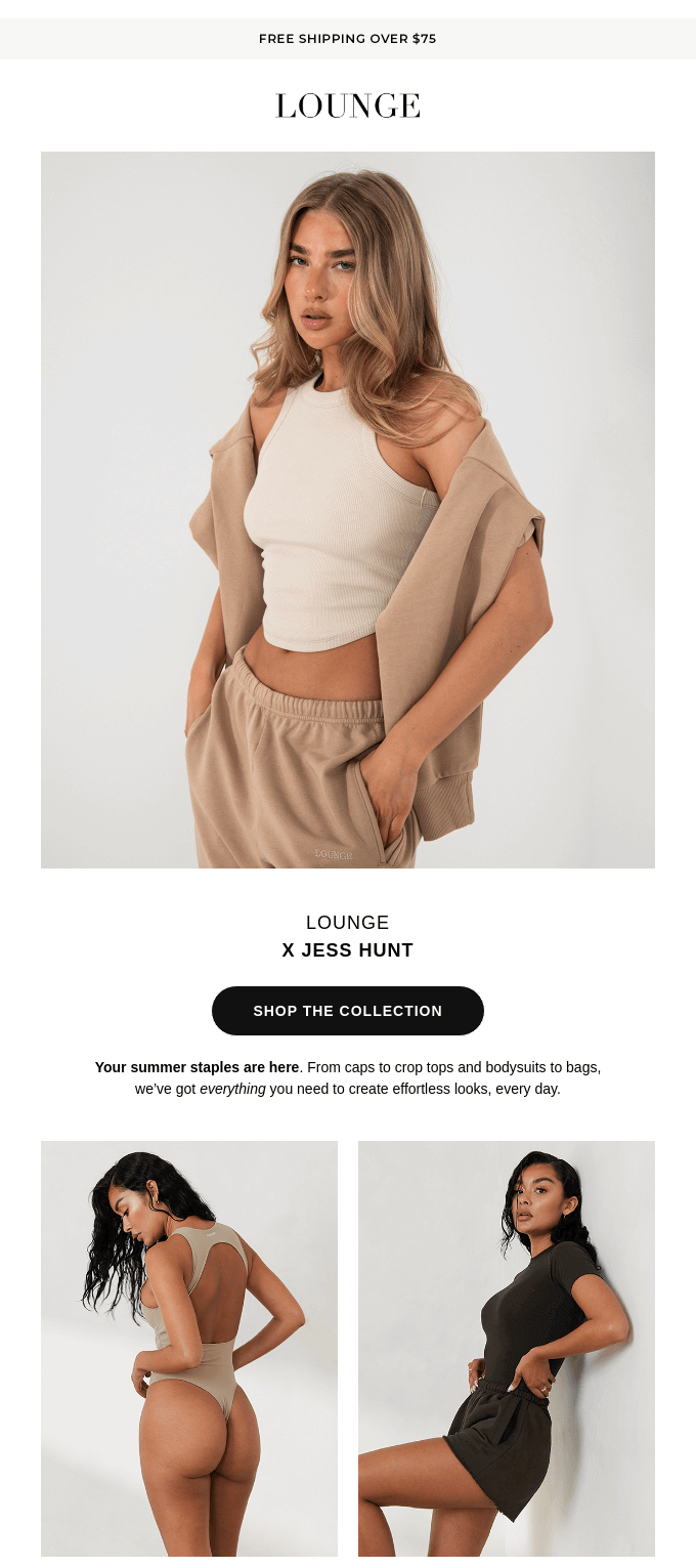 personalized loungewear email