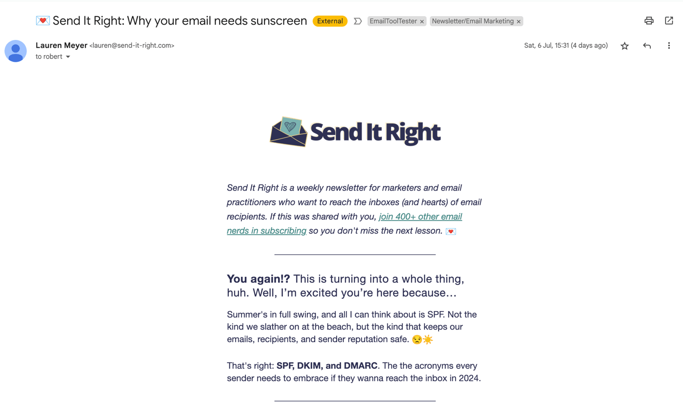 send it right