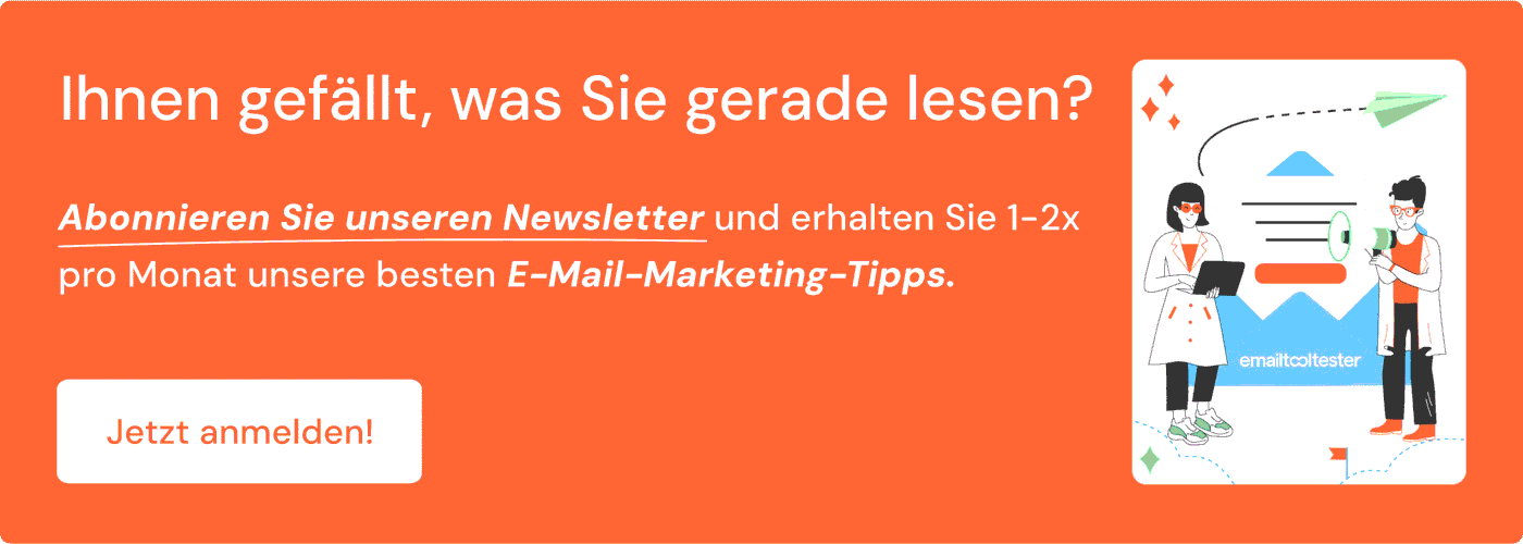 ett newsletter anmeldung lead magnet
