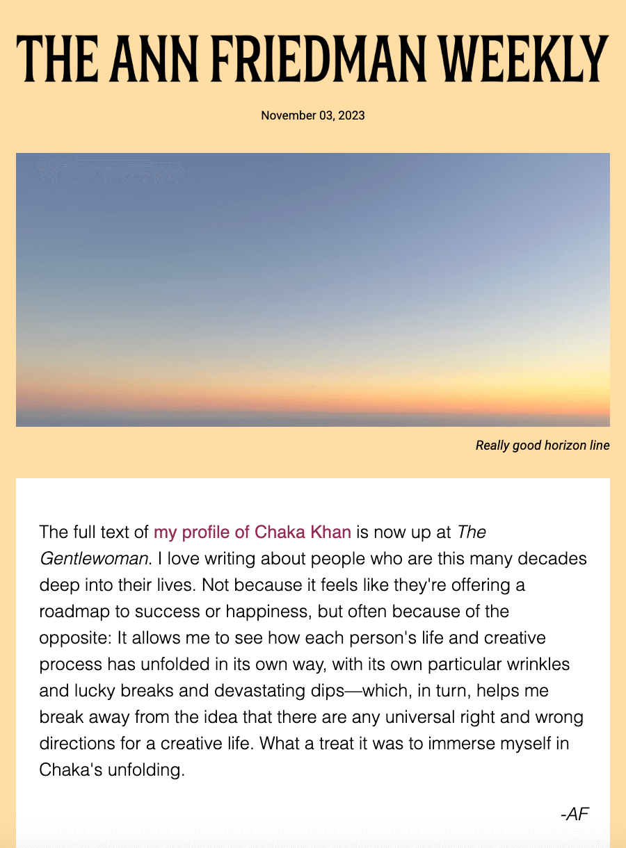 ann friedman newsletter