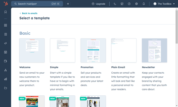 HubSpot email templates