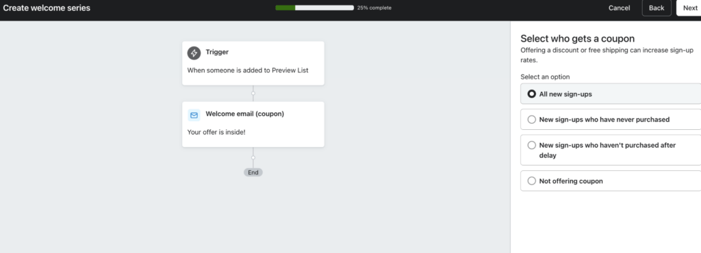 klaviyo flows editor