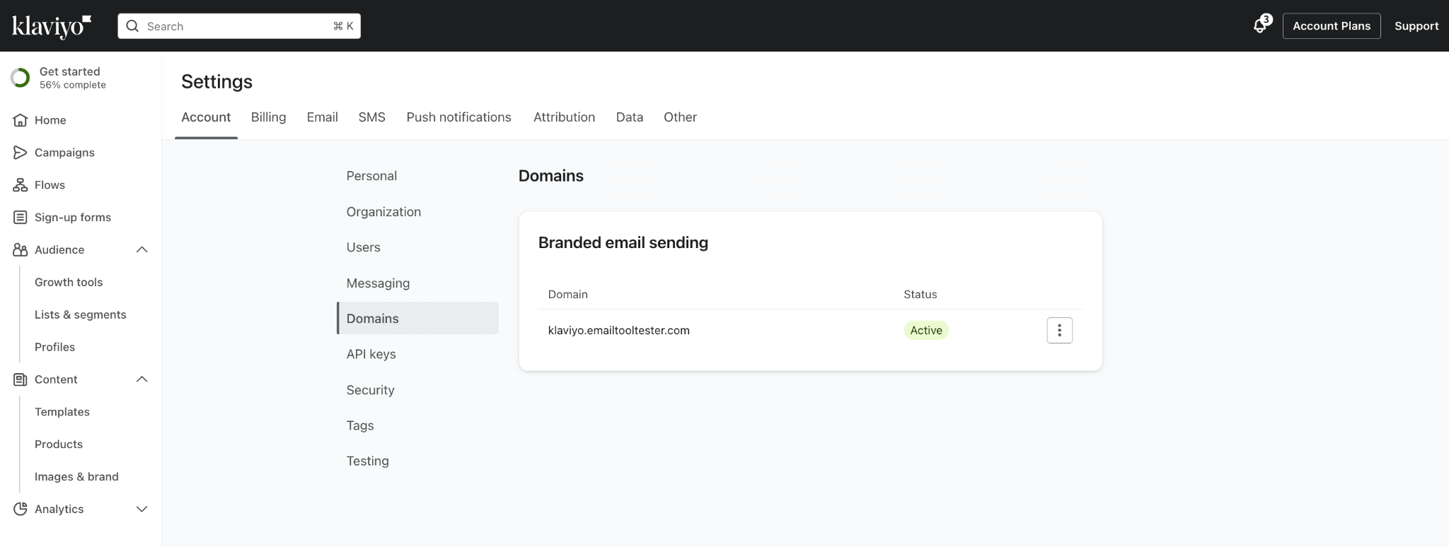 Klaviyo setting up sender information