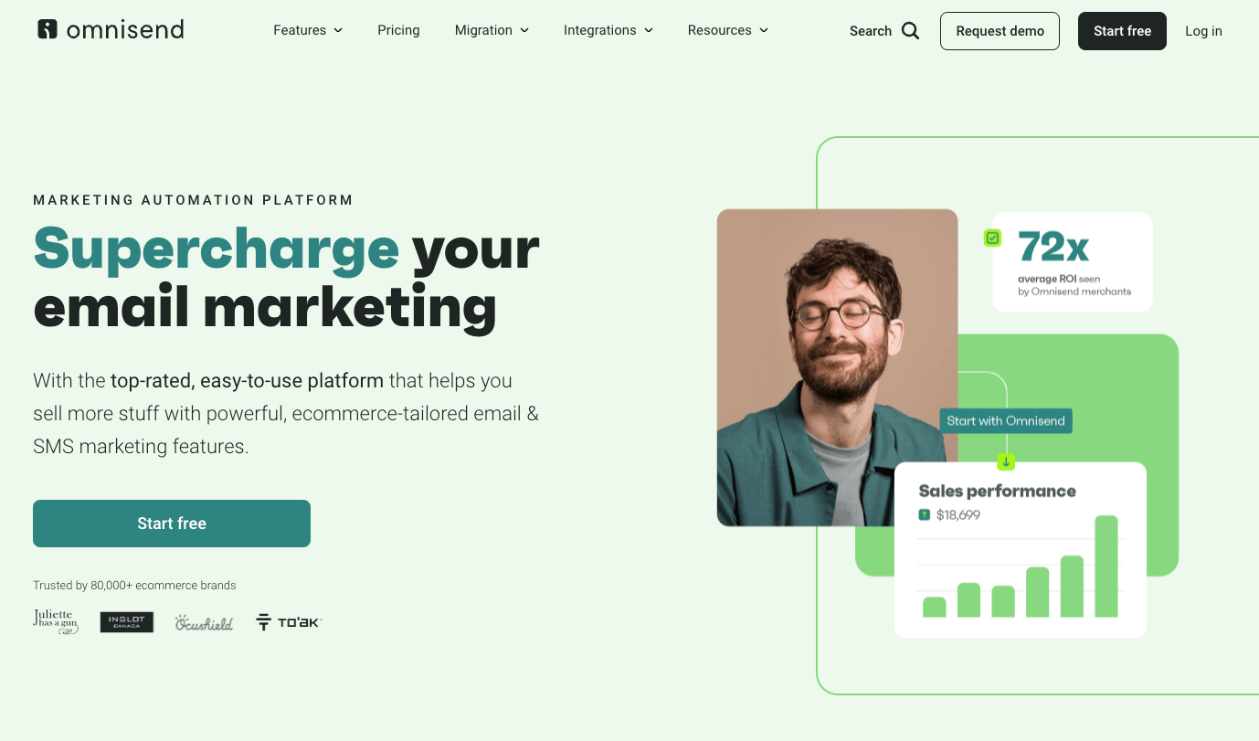 omnisend homepage