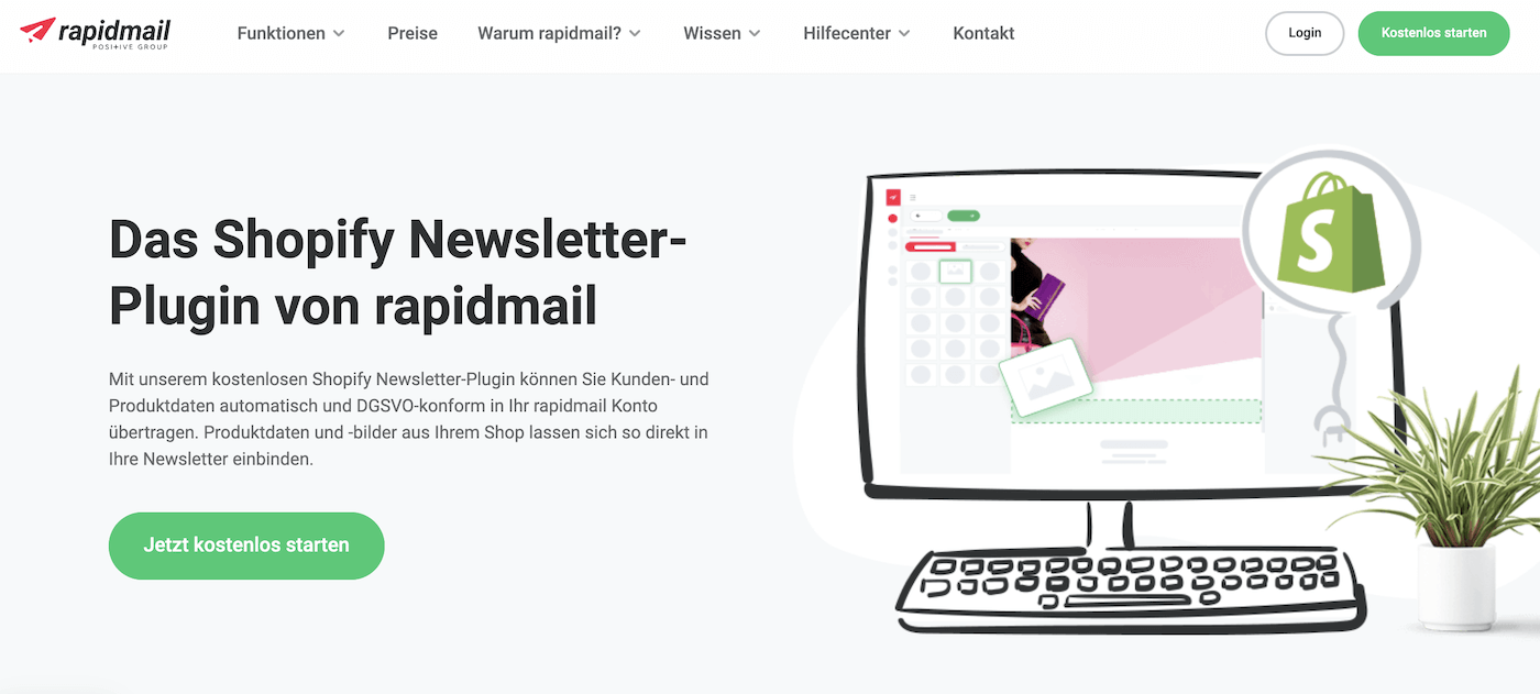 rapidmail shopify plug-in 