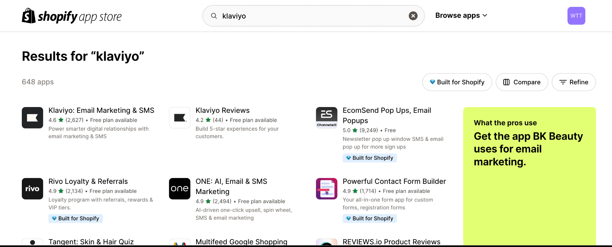 shopify app store 