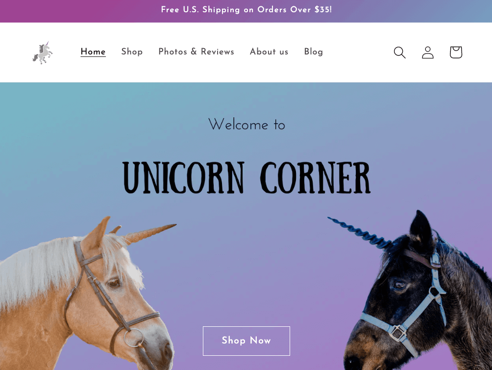 unicorn corner shop