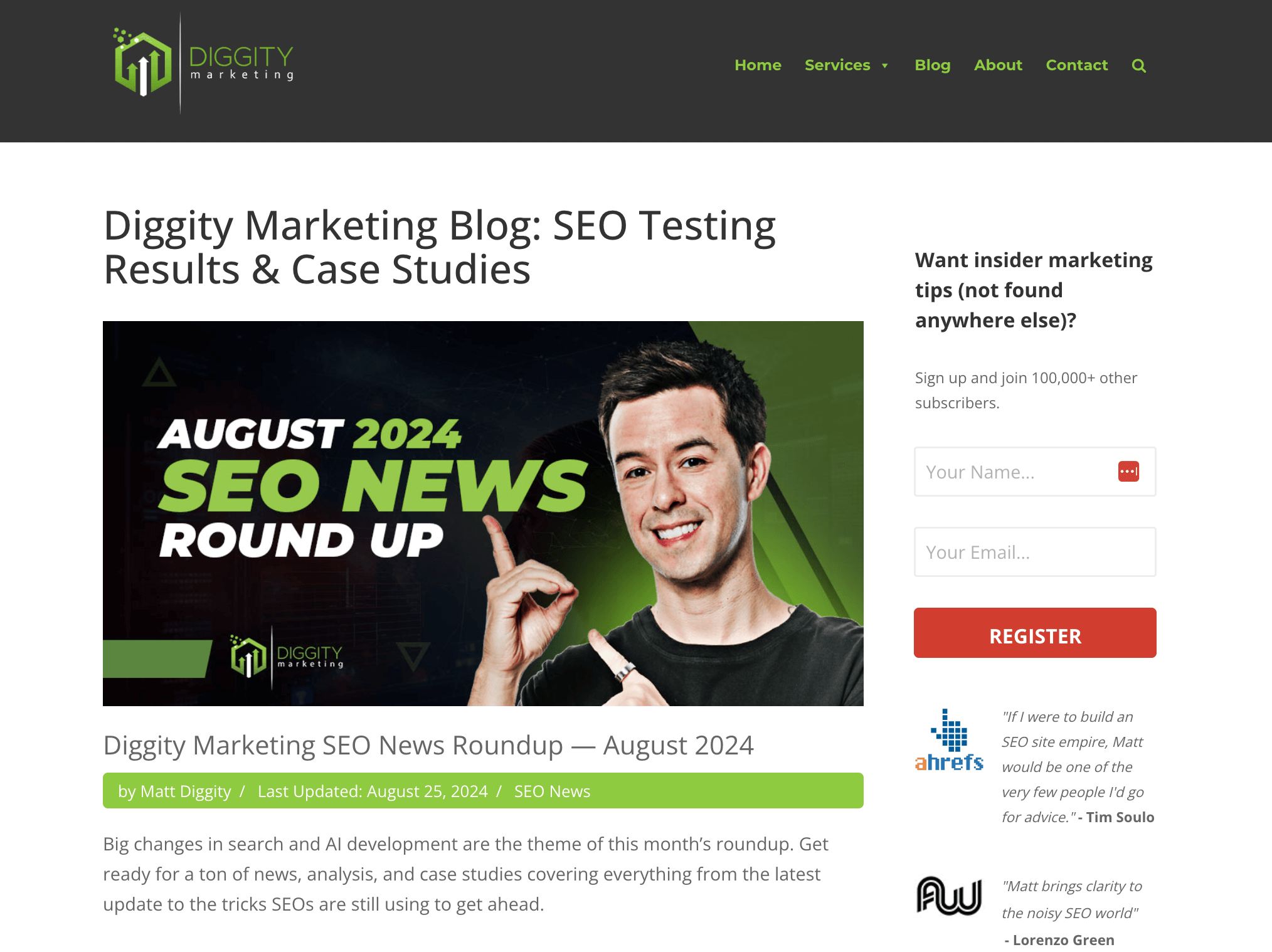 diggity marketing seo newsletter